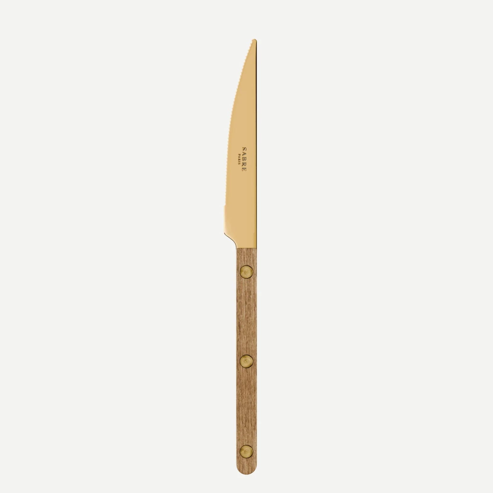Sabre Paris Bistrot Gold Teak Dessert Knife - Teak