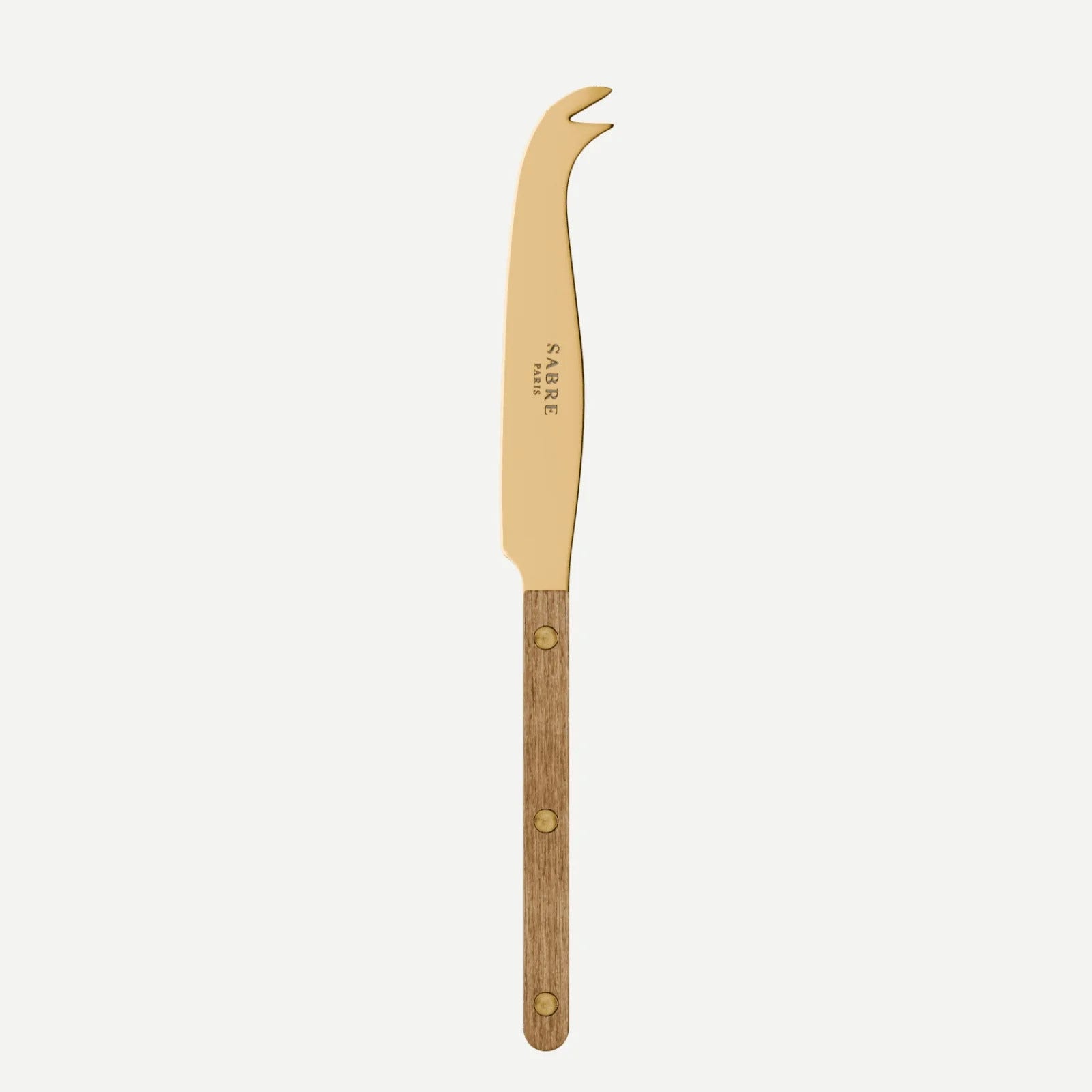 Sabre Paris Bistrot Gold Teak Cheese Knife Large - Teak