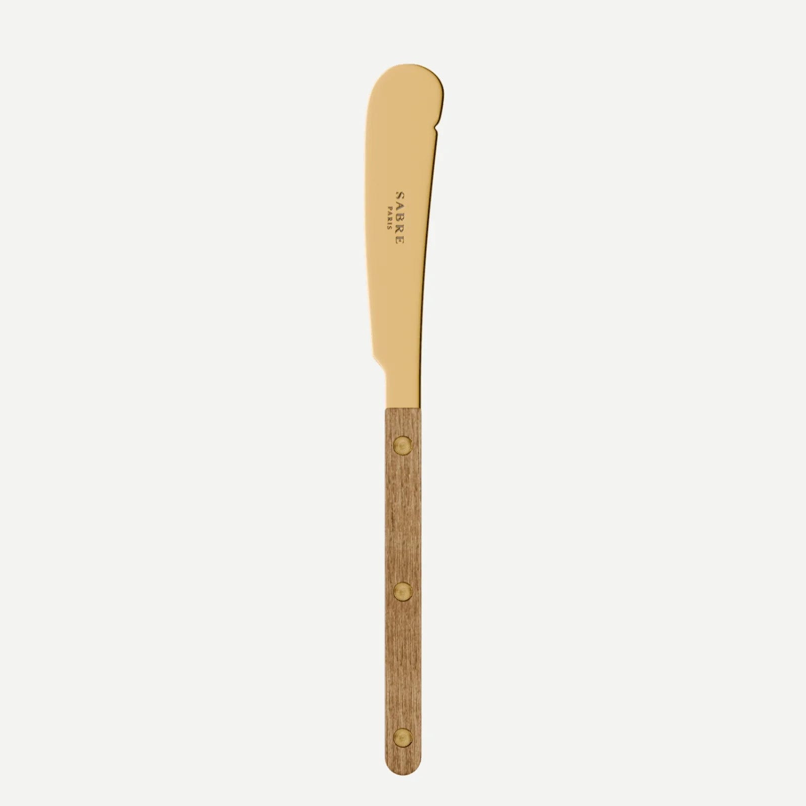 Sabre Paris Bistrot Gold Teak Butter Knife - Teak