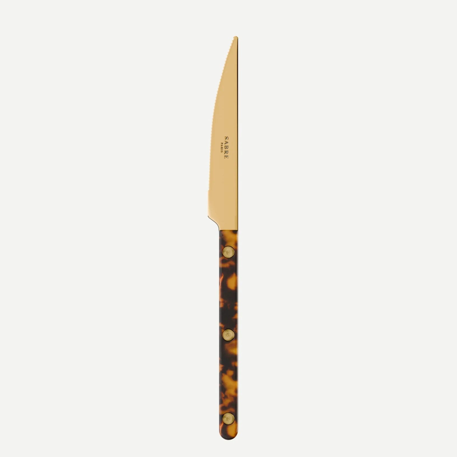Sabre Paris Bistrot Gold Tortoise Dessert Knife - Faux Tortoise
