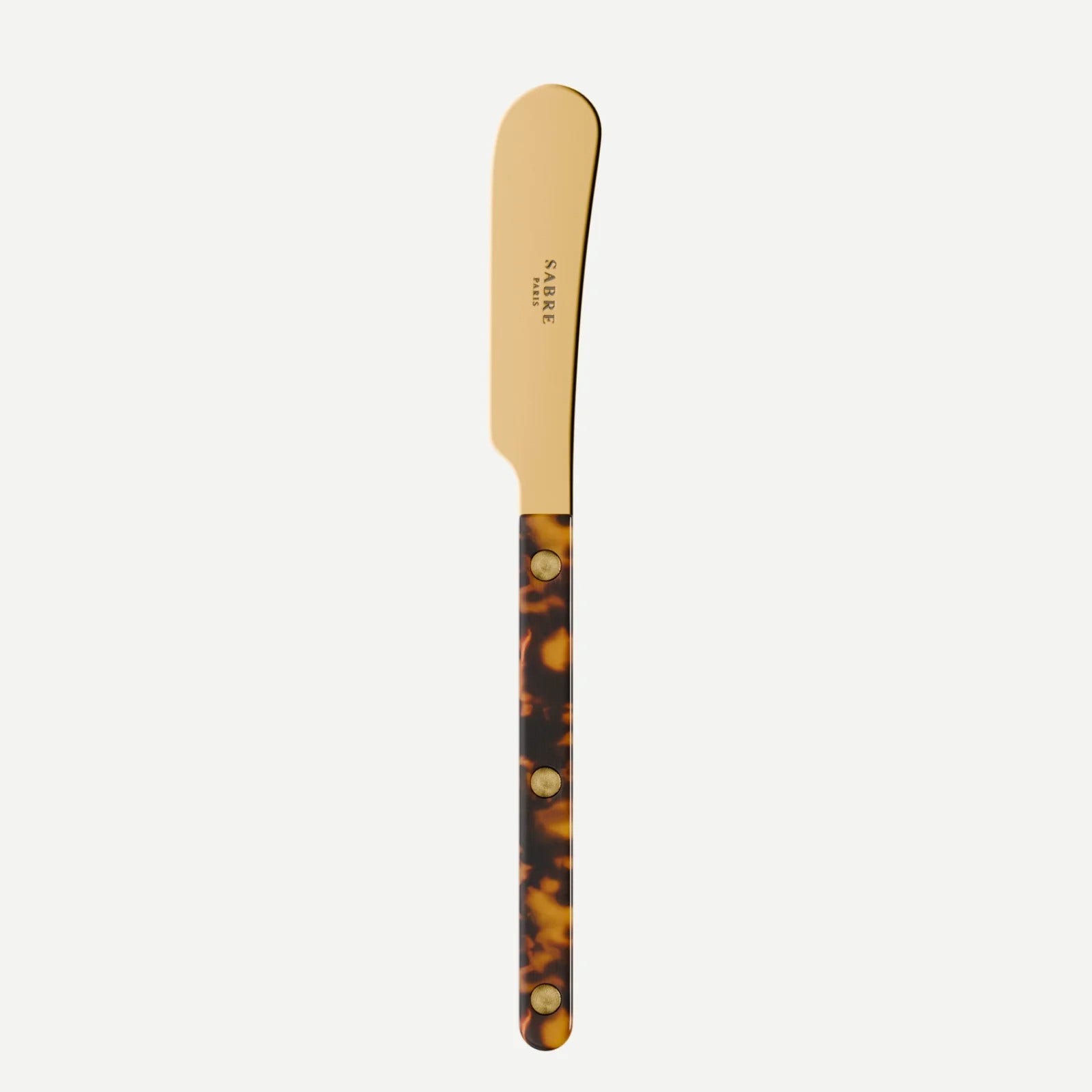 Sabre Paris Bistrot Gold Tortoise Butter Spreader - Faux Tortoise