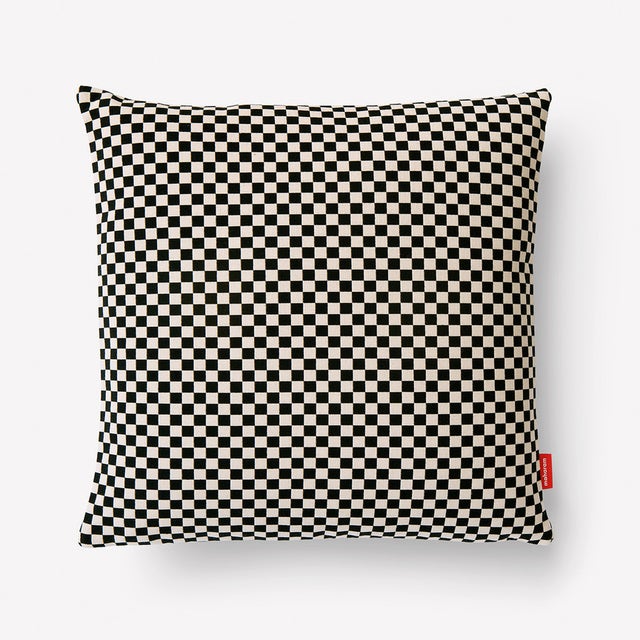 Maharam Checker Pillow, Black/White