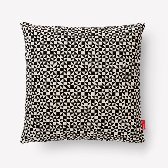 Maharam Checker Split Pillow, Black/White