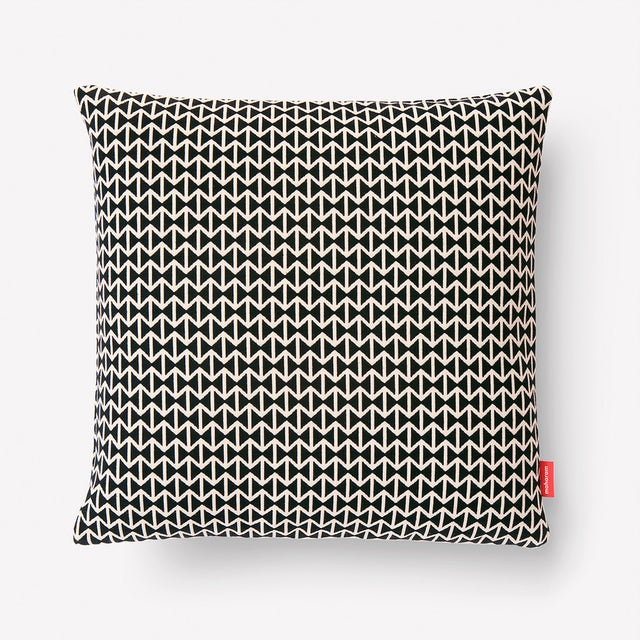 Maharam Double Triangles Pillow, Black/White