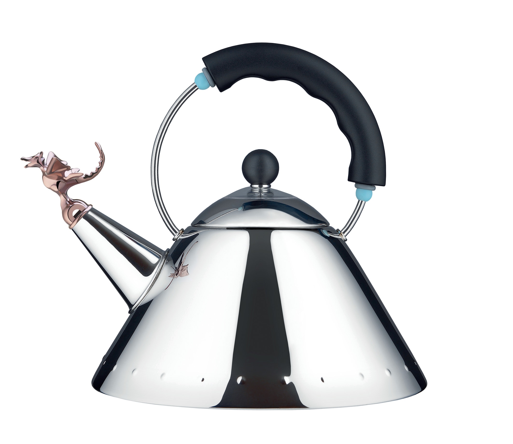Alessi 9093REX B Michael Graves Kettle with Tea Rex Whistle