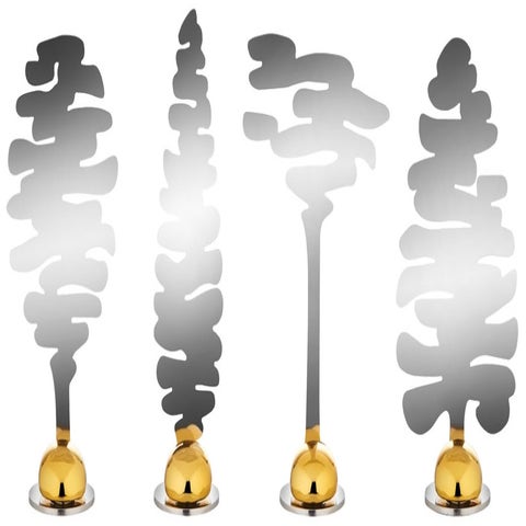 Alessi BM18S4 Barkplace Tree Place Marker (Set of 4)