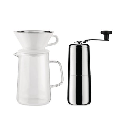 Alessi KT01SET Slow Coffee Grinder and Carafe with Filter Set