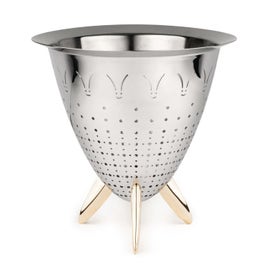 Lot - A stainless steel and brass 'Max Le Chinois' colander designed by Lot - A stainless steel and brass 'Max Le Chinois' colander designed by