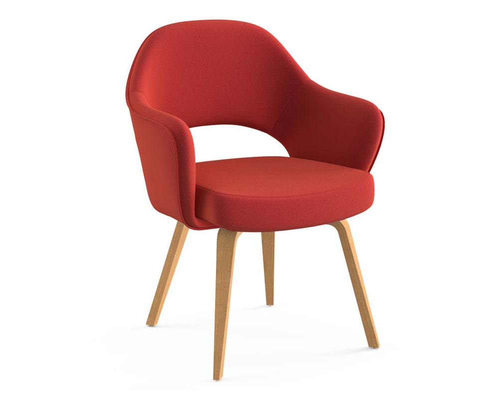 Knoll Saarinen Executive Arm Chair with Wood Legs