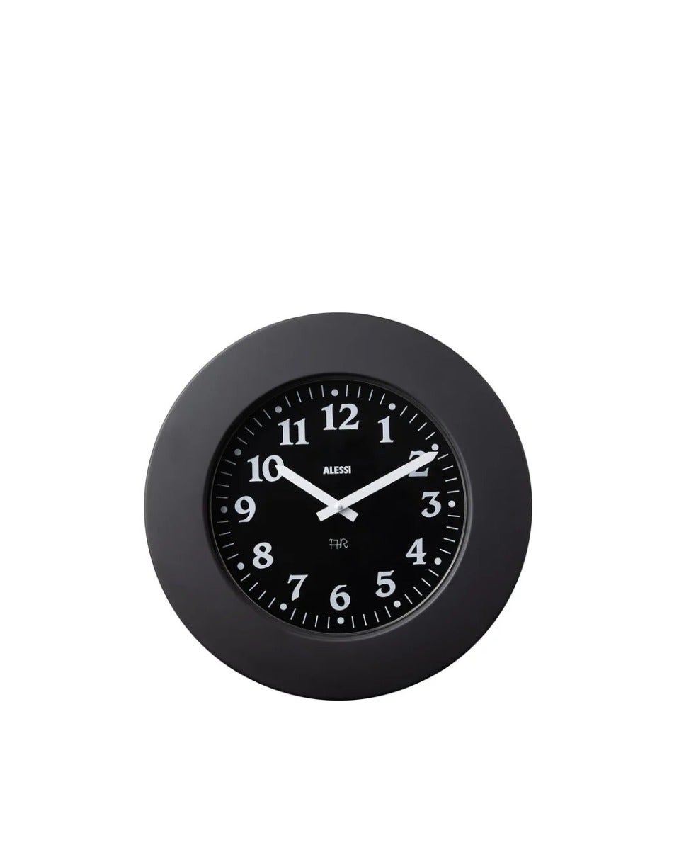 CLEARANCE Alessi 11 Momento Wall Clock, Black