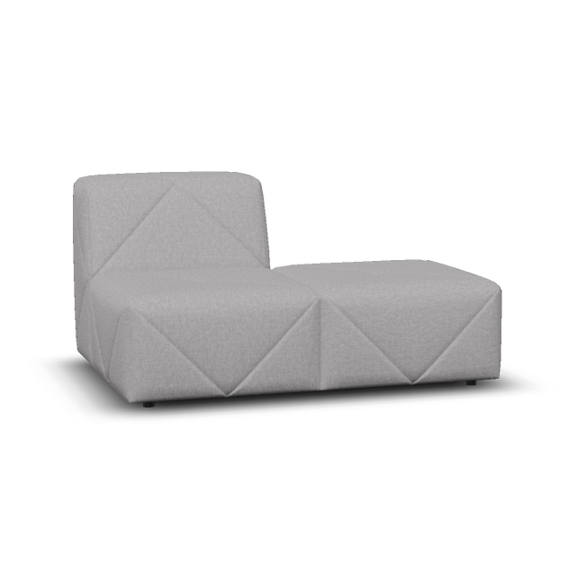 Moooi BFF Modular Sofa - Dormeuse Right in Vesper Silver