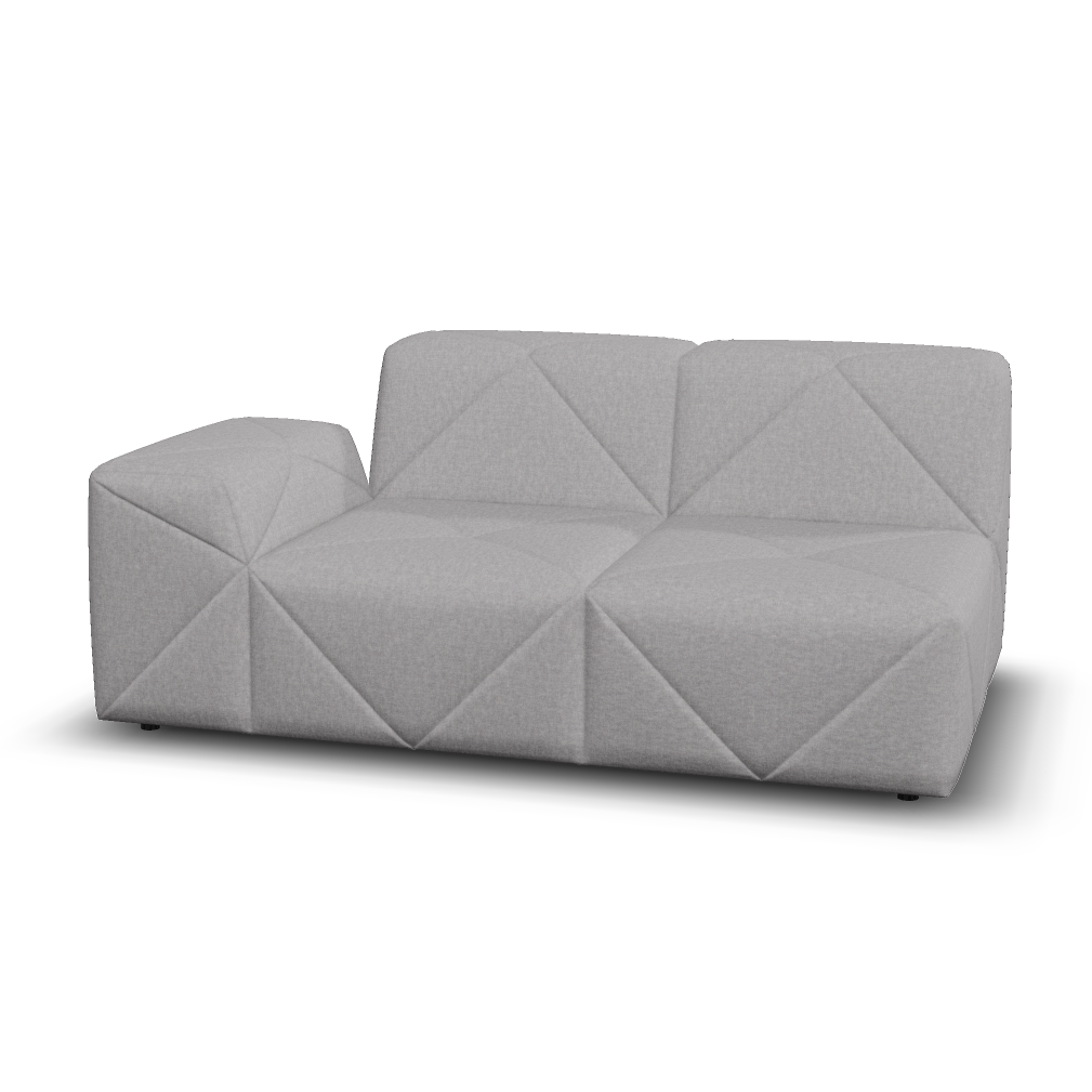 Moooi BFF Modular Sofa - Double Element Single Armrest Low, Left