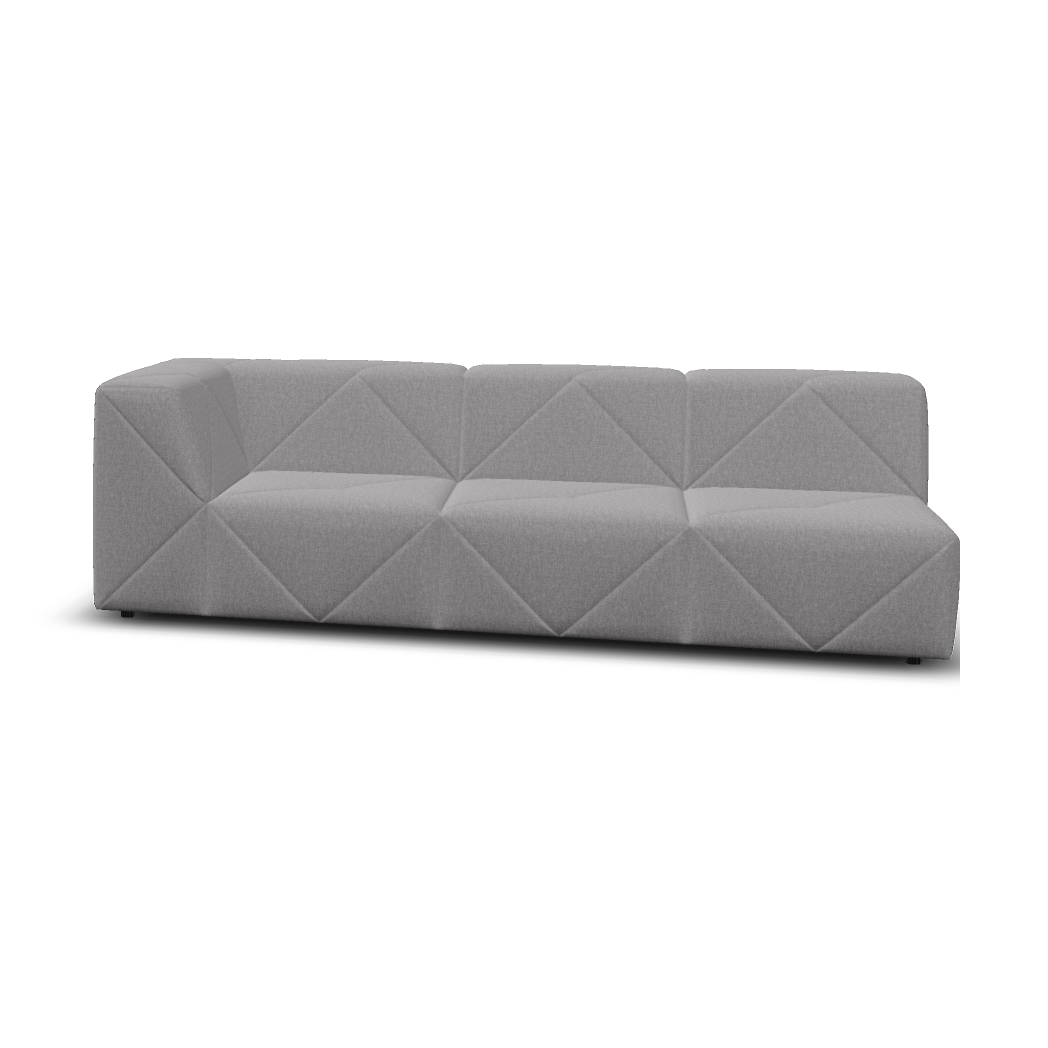 Moooi BFF Modular Sofa - Triple Element Single Armrest High, Left
