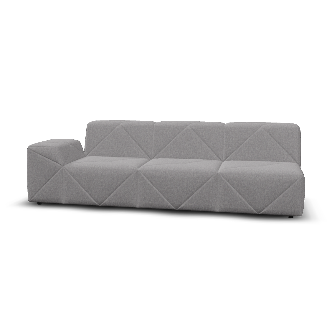 Moooi BFF Modular Sofa - Triple Element Single Armrest Low, Left