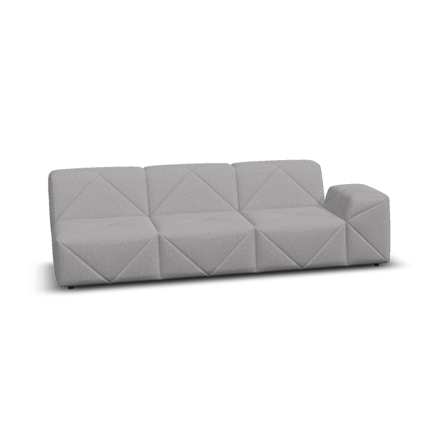 Moooi BFF Modular Sofa - Triple Element Single Armrest Low, Right
