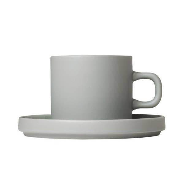 Blomus Pilar Coffee Cups with Saucers (Set of 2)
