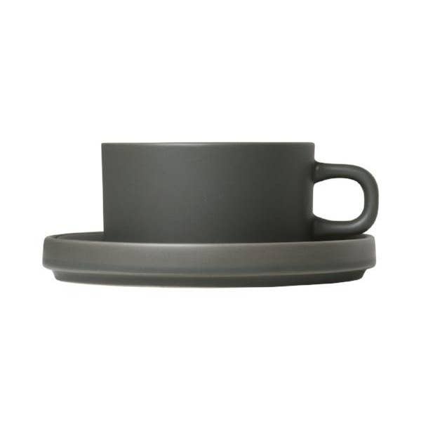 Blomus Pilar Tea Cups with Saucers (Set of 2)