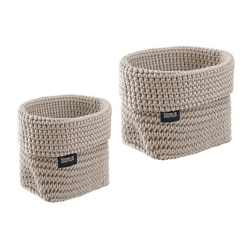 Blomus Tela Crochet Storage Basket Set