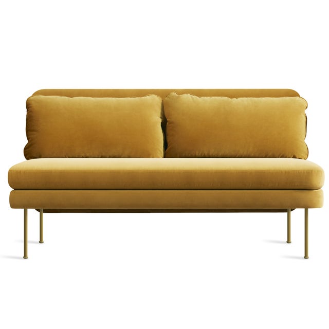 Blu Dot Bloke 60 inch Armless Velvet Sofa