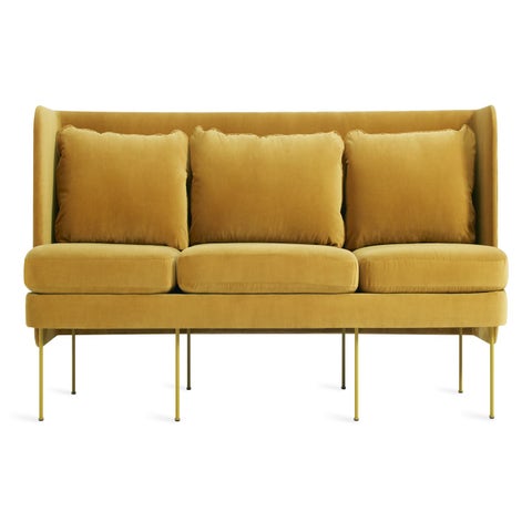Blu Dot Bloke 95 inch Velvet Sofa with Arms