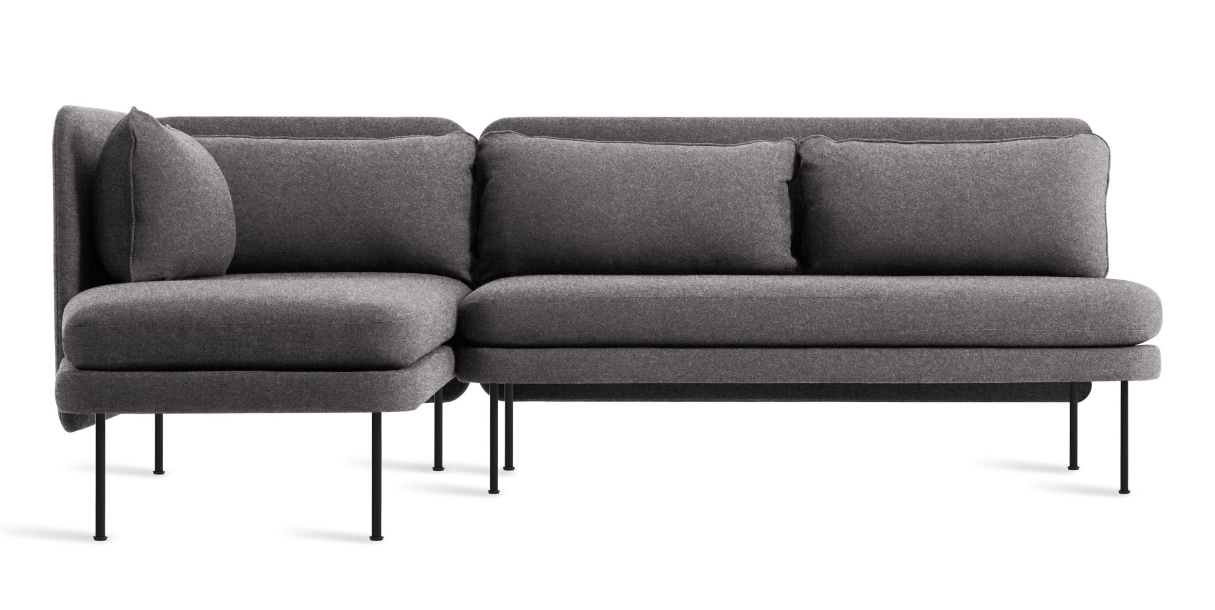 Blu Dot Bloke Armless Sofa with Arm Chaise