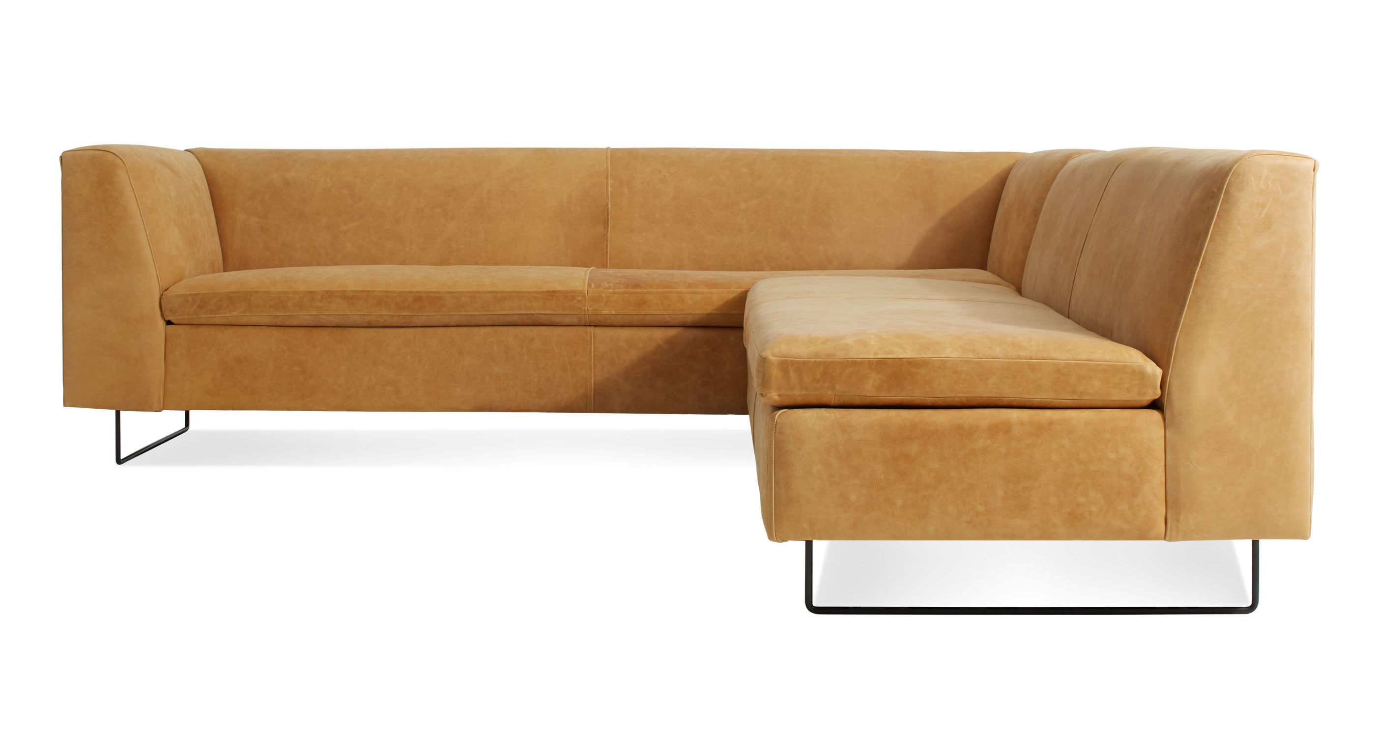 Blu Dot Bonnie & Clyde Leather Sectional Sofa