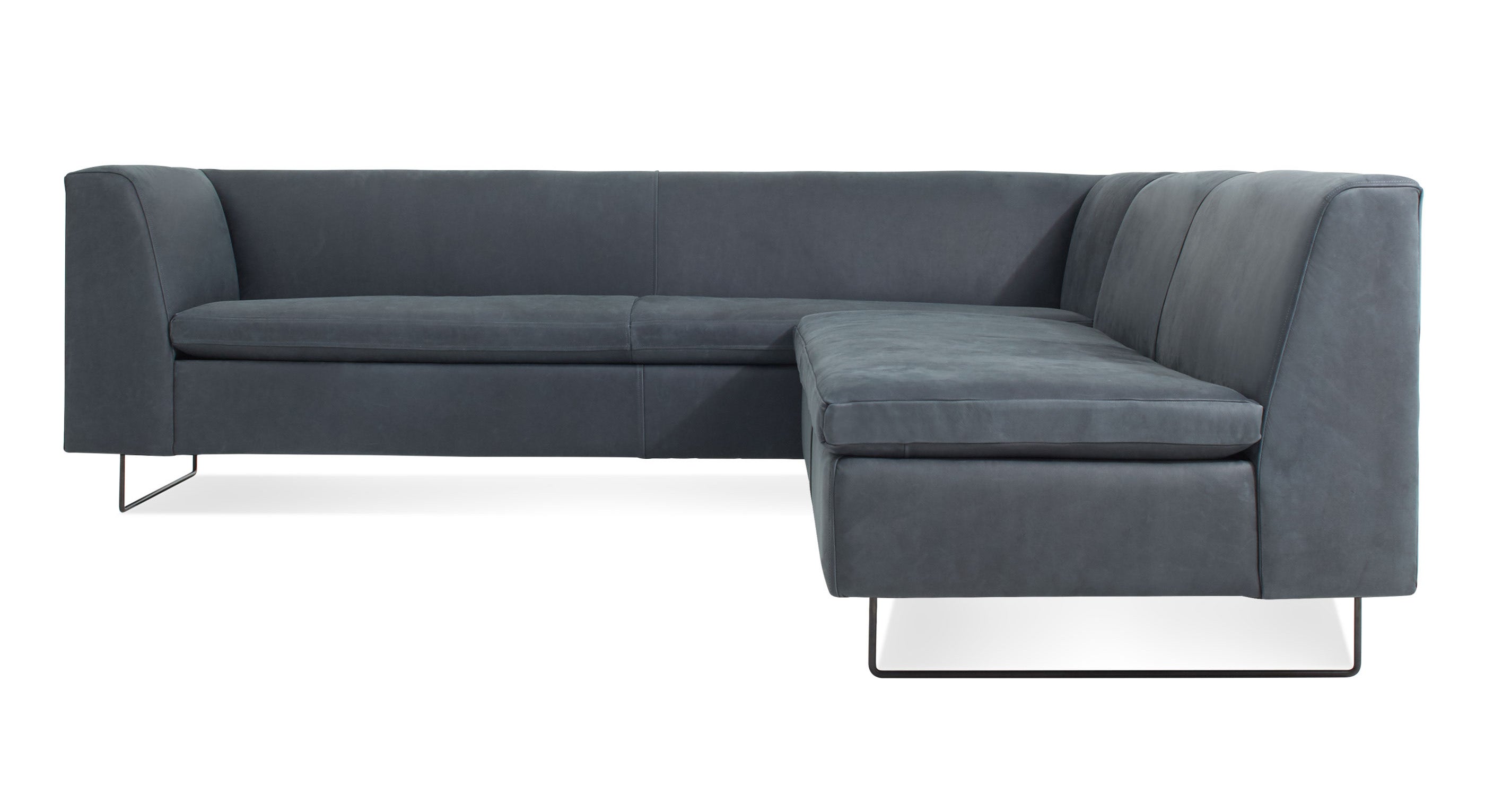 Blu Dot Bonnie Clyde Leather Sectional Sofa