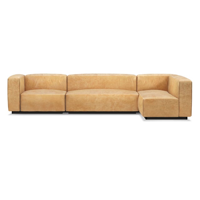 Blu Dot Cleon Medium Plus Leather Sectional Sofa