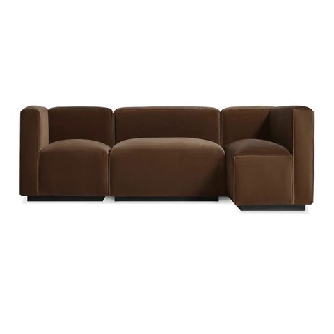 Blu Dot Cleon Medium Plus Velvet Sectional Sofa