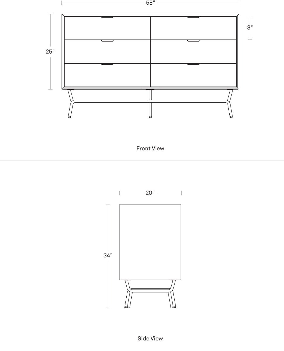 blu dot dresser Blu Dot | Peek 4 Drawer Dresser | White Oak