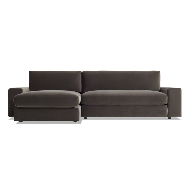 Blu Dot Esker Velvet Sofa with Chaise