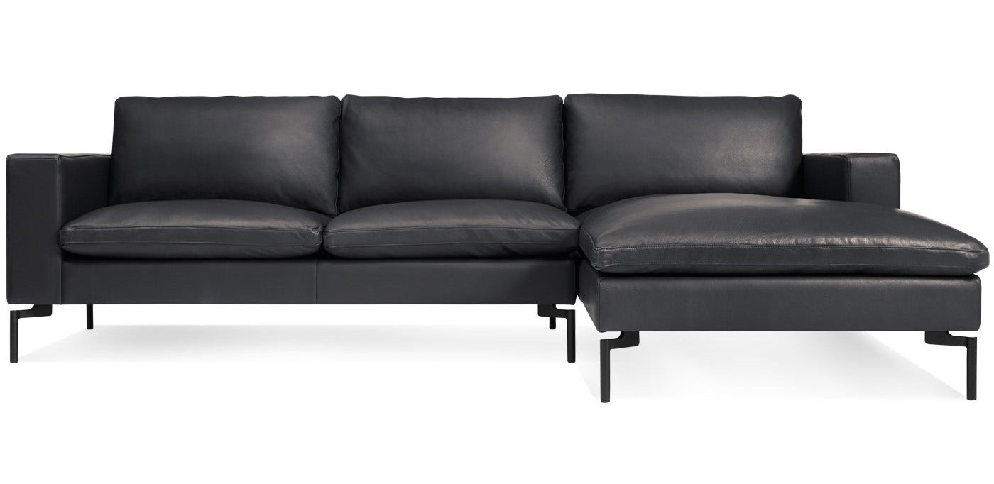 Blu Dot New Standard Leather Sofa with Chaise