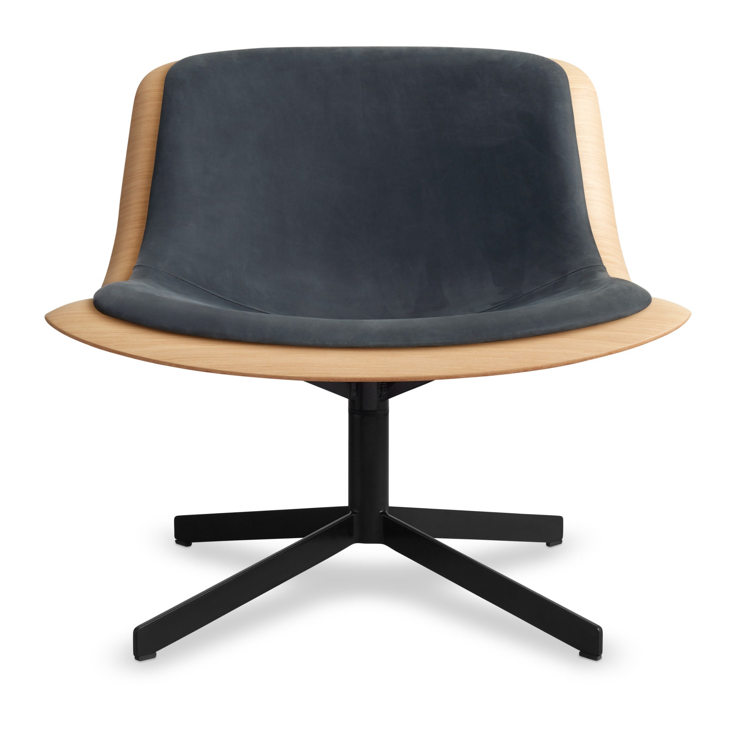 Blu Dot Nonesuch Swivel Leather Lounge Chair