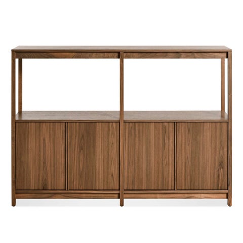 Blu Dot Open Plan Large Low Bookcase with Storage