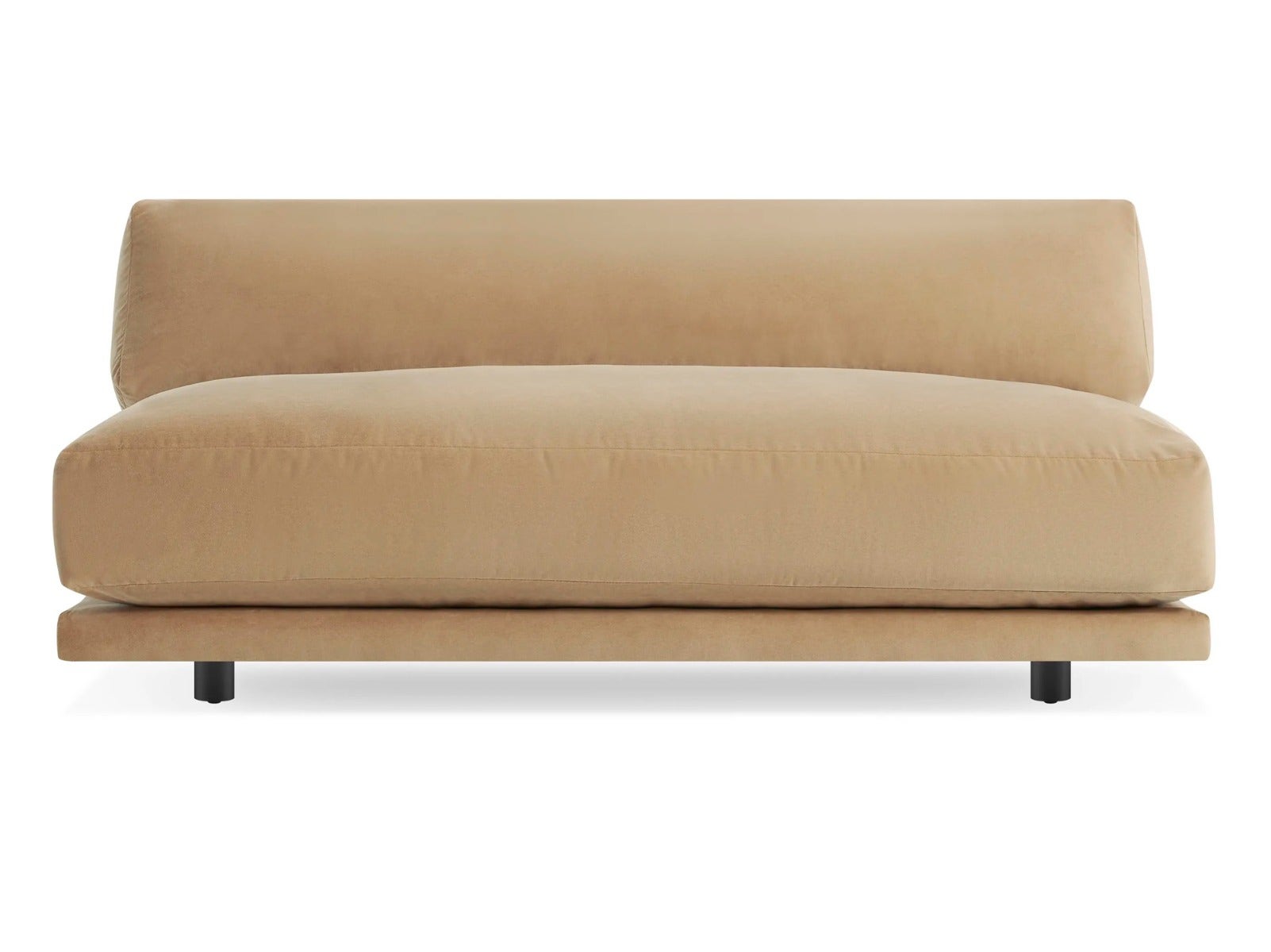 Blu Dot Sunday 65 Inch Armless Velvet Sofa