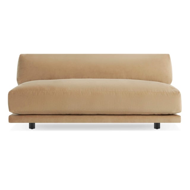 Blu Dot Sunday 65 Inch Armless Velvet Sofa