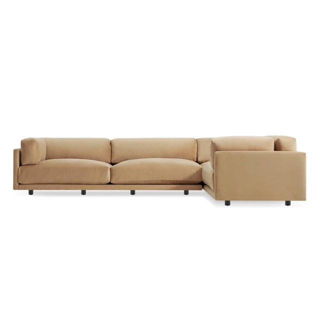Blu Dot Sunday L Sectional Velvet Sofa