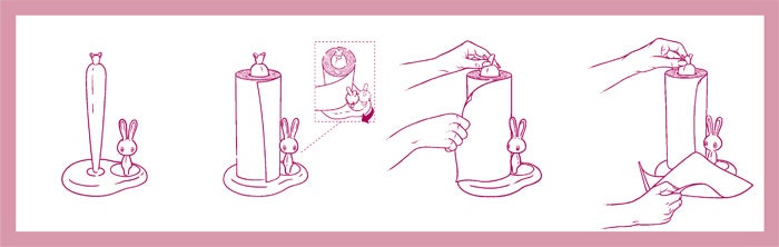 Alessi ASG42 Bunny and Carrot Paper Towel Holder