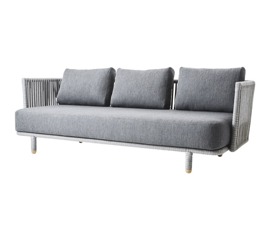 Cane-line Moments Outdoor 3-Seater Sofa, Includes Cushion Set