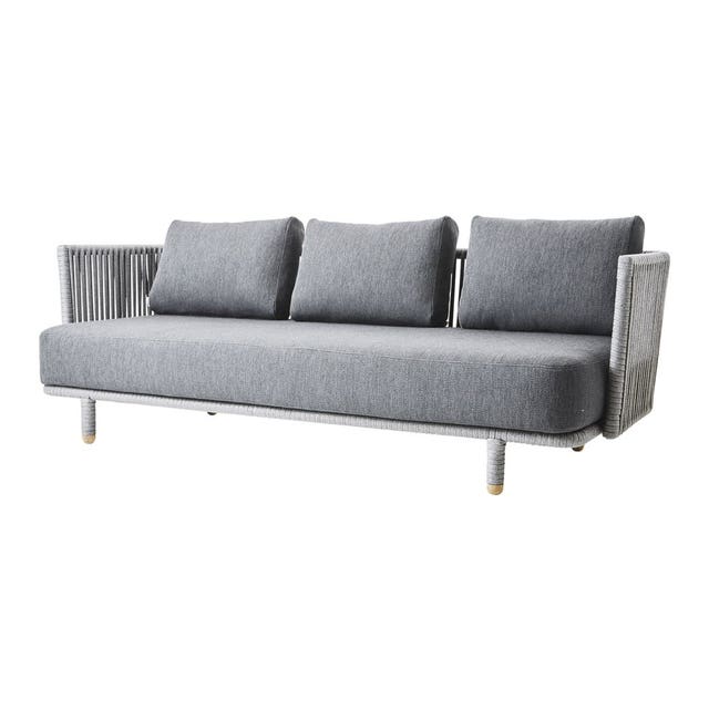 Cane-line Moments Outdoor 3-Seater Sofa, Includes Cushion Set