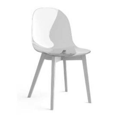 Connubia Academy 4-Legged Wood Base Chair (Priced Each, Sold in Sets of 2)