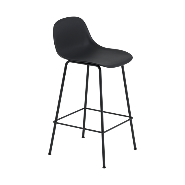 Muuto Fiber Tube Base Counter Stool with Backrest