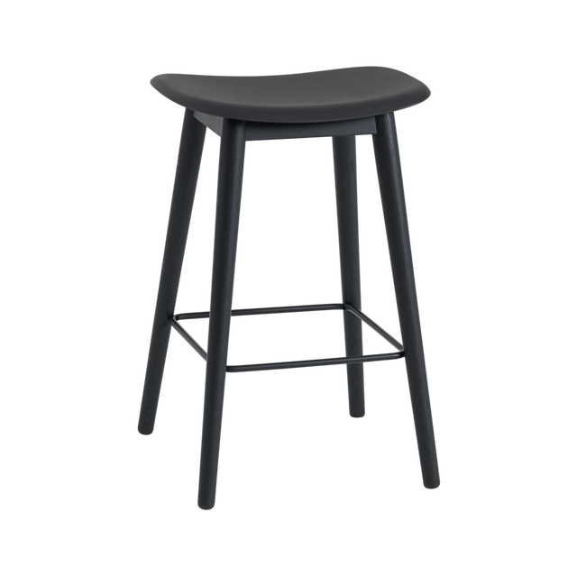Muuto Fiber Wood Base Counter Stool