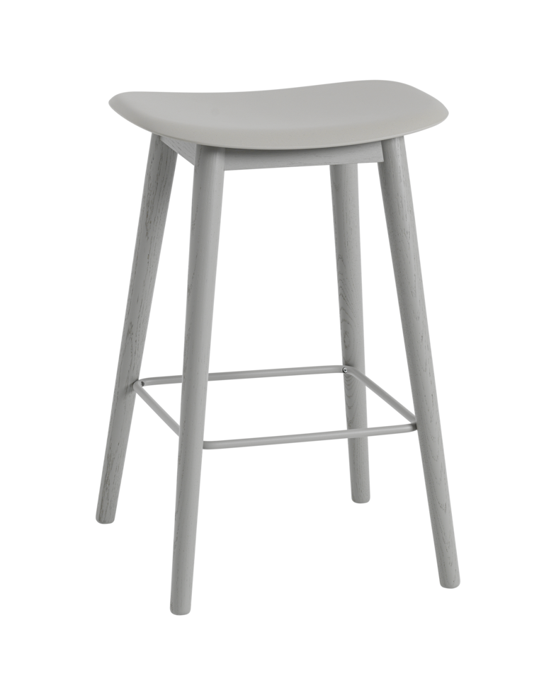 Muuto Fiber Wood Base Counter Stool