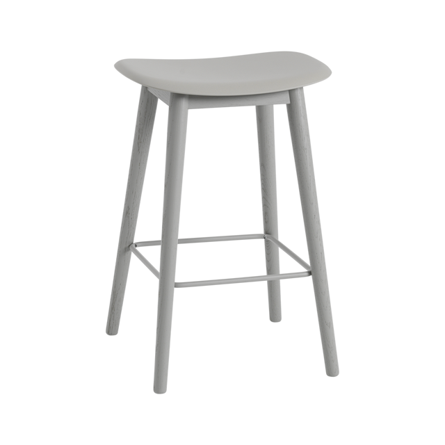 Muuto Fiber Wood Base Counter Stool