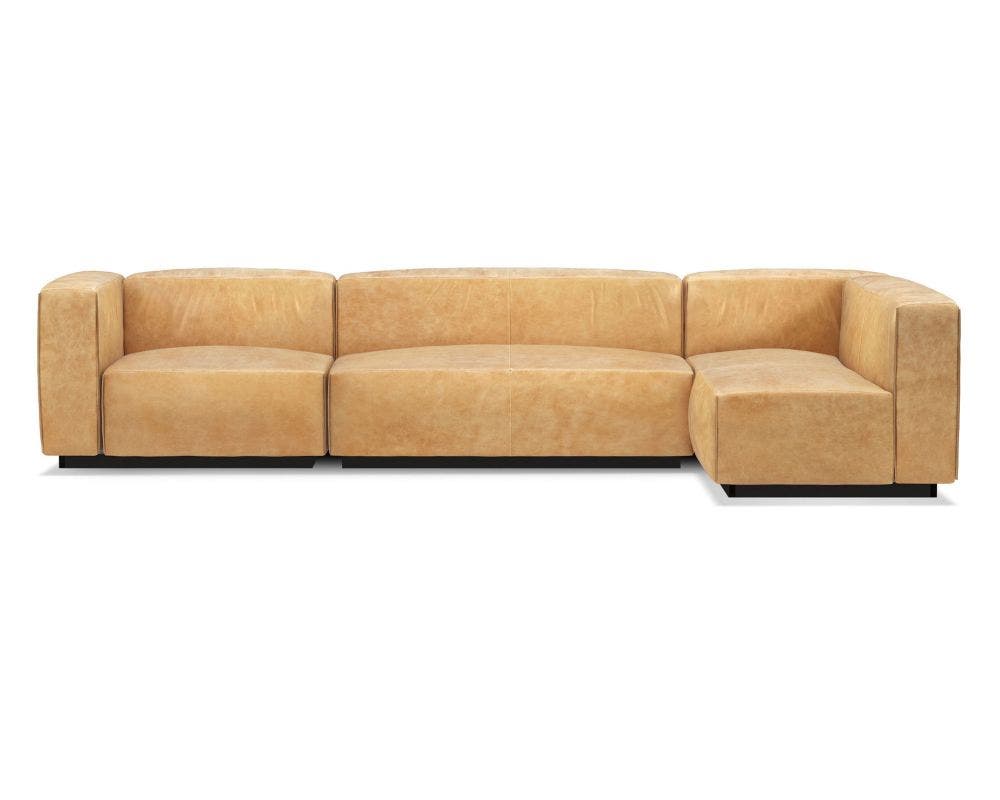 Blu Dot Cleon Medium Plus Leather Sectional Sofa
