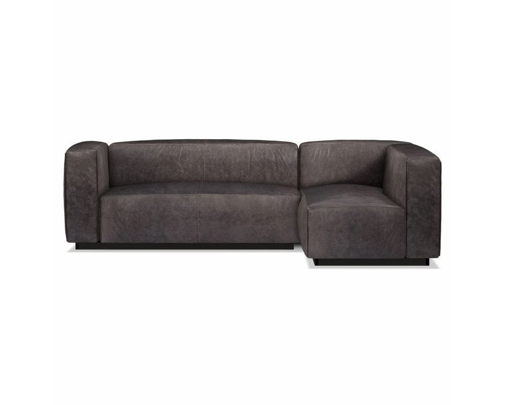 Blu Dot Cleon Leather Sectional Sofa