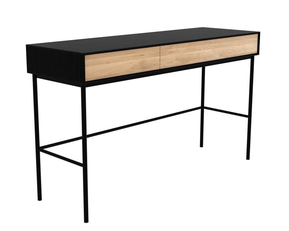 Ethnicraft Oak Blackbird Desk with 2 Drawers