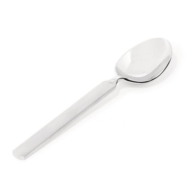 Alessi Dry Dessert Spoon Set - 6.75", Stainless Steel With Satin Handle, Set Of 6