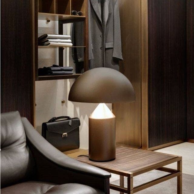 Oluce Atollo Satin Gold Table Lamp